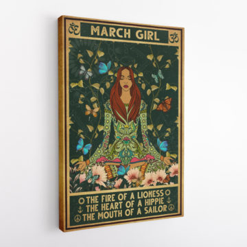 Hippie February Girl The Fire Of A Lioness The Heart Of A Hippie The Mouth Of A Sailor Canvas & Poster
